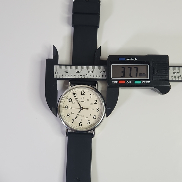 Timex Men's Black and Silver Watch - Picture 13 of 16